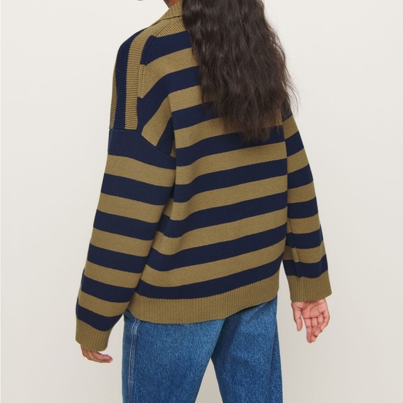 Reformation Brooklyn Cotton Polo Sweater - Picture 2 of 6